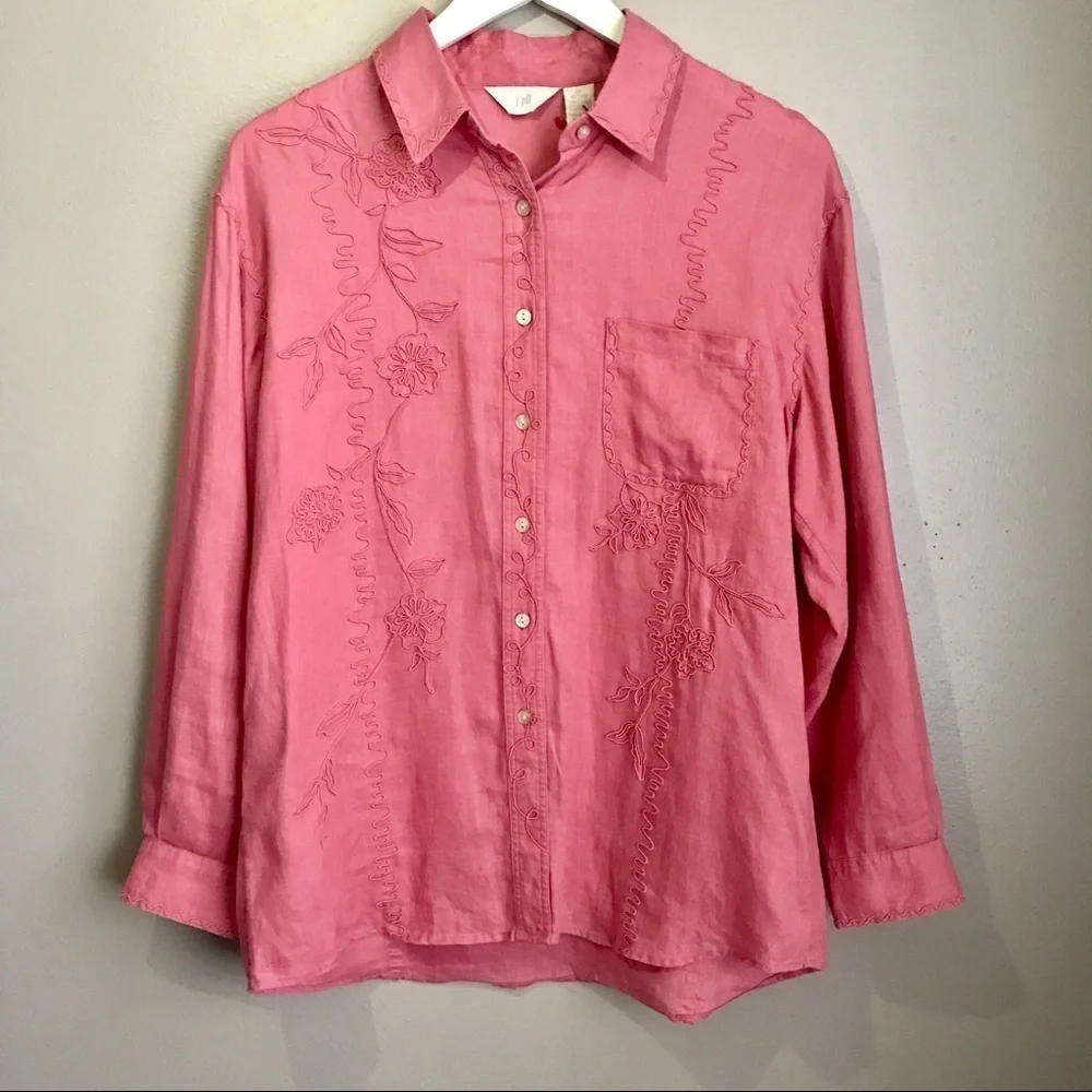 [J. Jill] Pink Button Down Shirt
